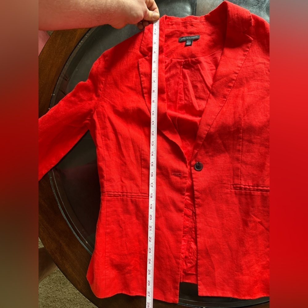 Saks Fifth Avenue Red Jacket Brand NWOT - Picture 12 of 14